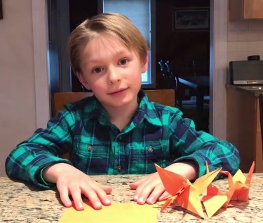 First-grader hopes origami Will help patients turn a corner during COVID-19