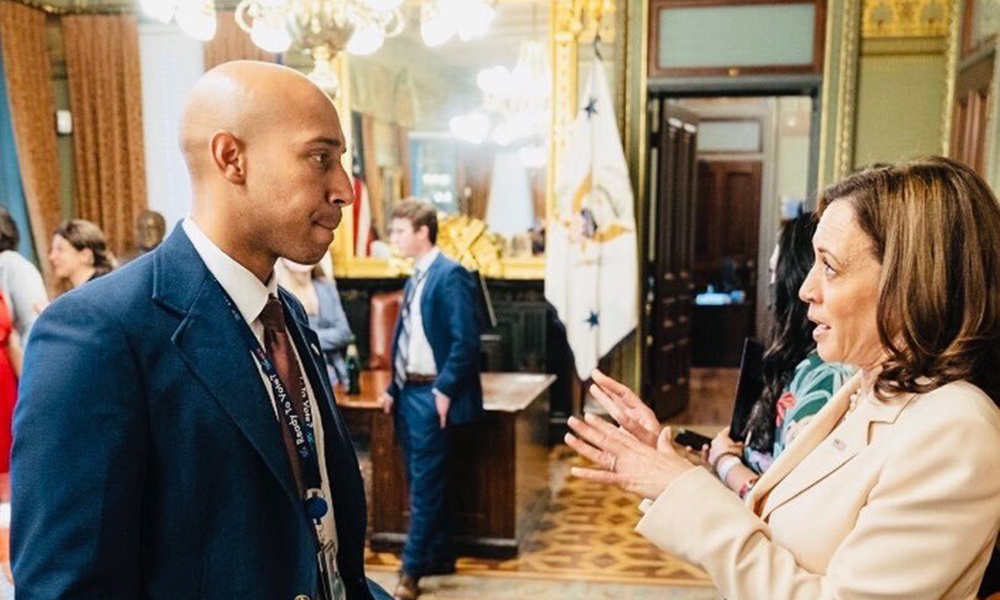 Dr. Alister Martin and Kamala Harris 