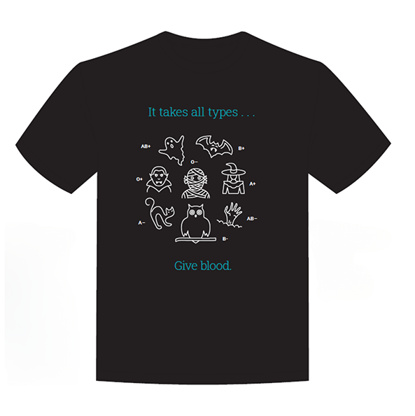 Halloween t-shirt for blood donors