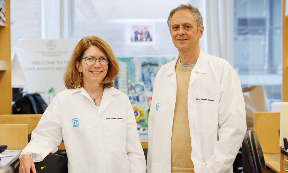 Team (left to right): Andrea McClatchey, PhD and Nabeel Bardeesy, PhD.
