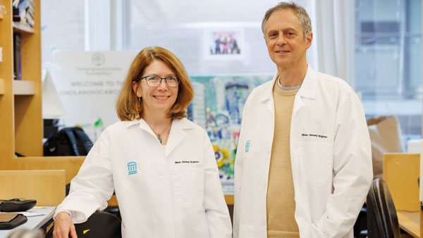 Team (left to right): Andrea McClatchey, PhD and Nabeel Bardeesy, PhD.