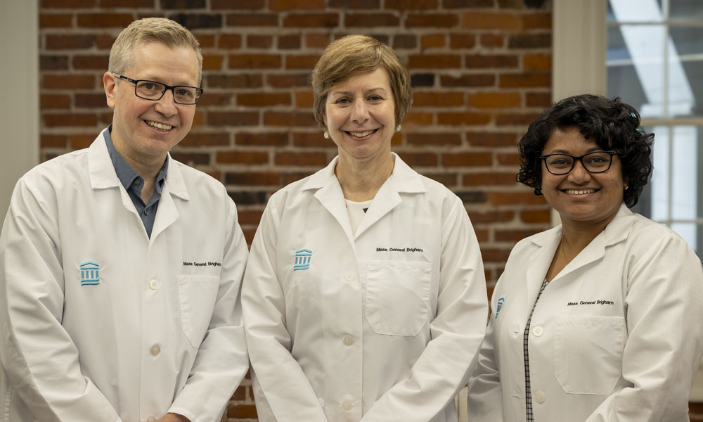 Team (left to right): Andrew Elia, MD, PhD, Daphne Haas-Kogan, MD, MBA and Debattama Sen, PhD.