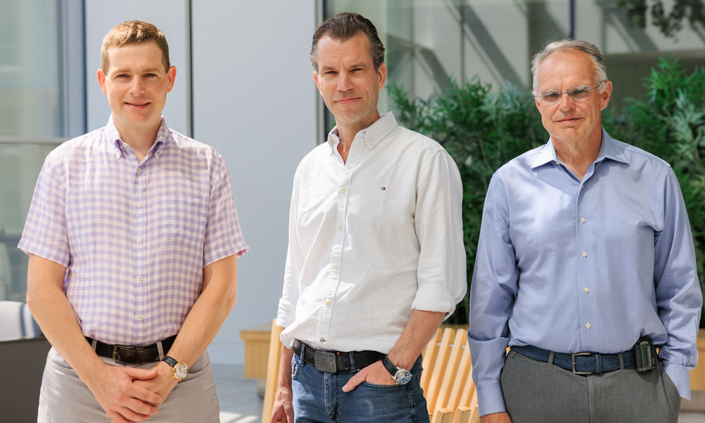Team (left to right): Peter van Galen, PhD, Konrad Hochedlinger, PhD and Hanno Hock, MD, PhD.