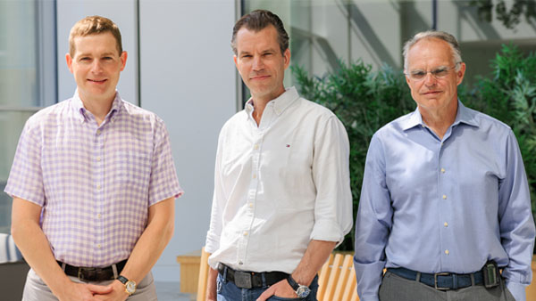 Team (left to right): Peter van Galen, PhD, Konrad Hochedlinger, PhD and Hanno Hock, MD, PhD.