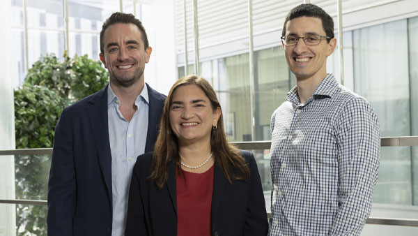Team (left to right): Matthew Frigault, MD, Marcela Maus, MD, PhD, Robert Manguso, PhD.