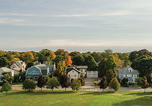 A scenic view of Newton, Massachusetts