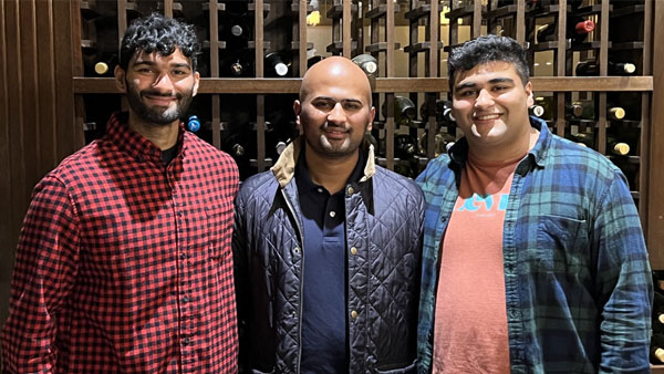 Rohan Venkatesh with his brothers