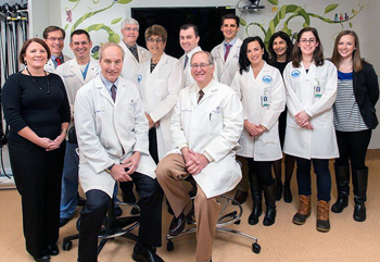 Group photo the Pediatric Inflammatory Bowel Disease team at MassGeneral Hospital for Children.