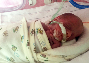 Quinnlyn Fisher in the NICU.