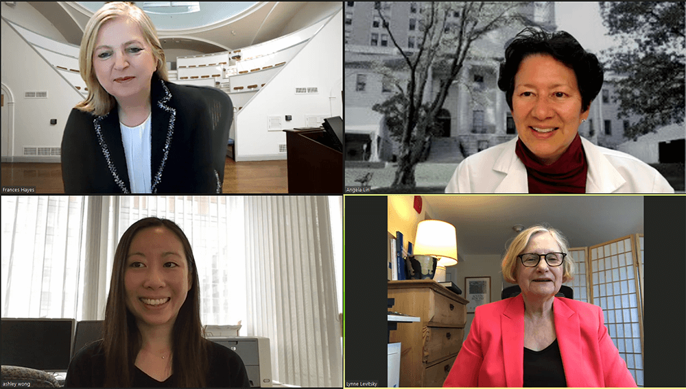 Turner Syndrome co-directors (clockwise from top left): Frances Hayes, MD, Reproductive Endocrinology; Angela Lin, MD, Medical Genetics; Lynne Levitsky, MD, Pediatric Endocrinology; and genetic counselor Ashley Wong, MS, CGC.