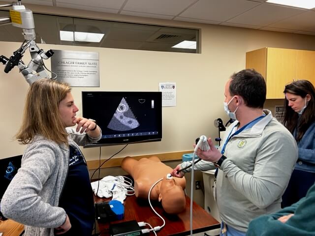 Emergency ultrasound training simulation