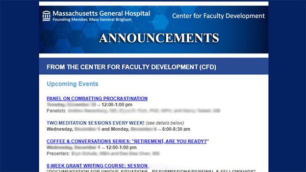 image of a sample CFD newsletter image of a sample CFD newsletter