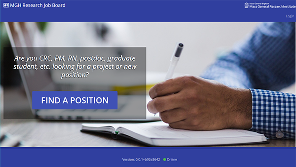 Screenshot of Job Database homepage Screenshot of Job Database homepage