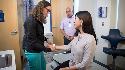 We offer interpreter services for people hard of hearing or with limited English.