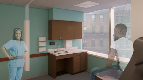 Drawing of exam room Drawing of exam room