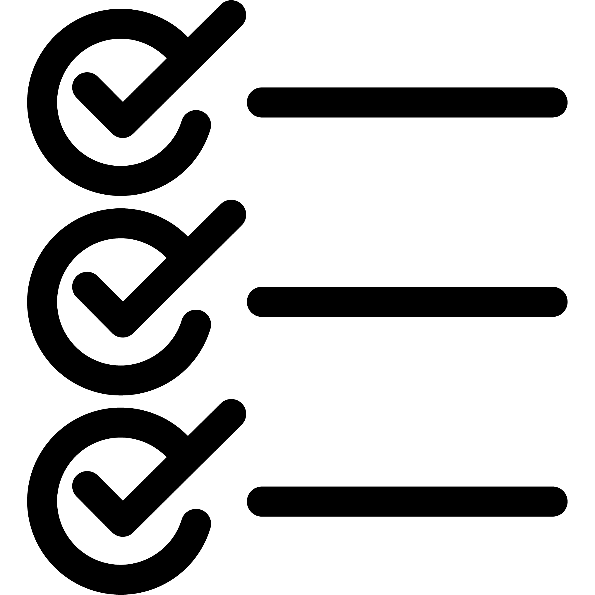 icon of a listing of tasks being checked off