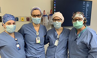 Picture of the Operating Room team at the Outpatient Surgery Center at Mass General Waltham