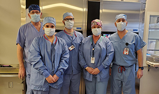 Picture of the Sterile Processing team at the Outpatient Surgery Center at Mass General Waltham