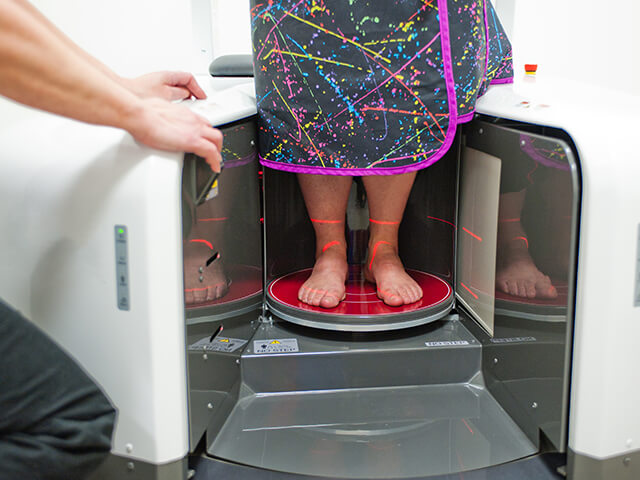 image of a weight-bearing pedCAT scanner that is at the Foot and Ankle Center in Waltham