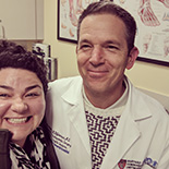 Miriam, a patient of Dr. Christopher DiGiovanni, with Dr. DiGiovanni