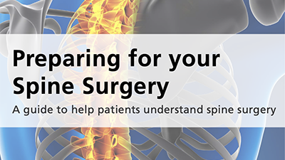 PDF of our Patient Guide: Preparing for Your Spine Surgery