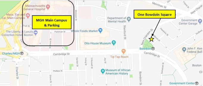 Map showing Main Campus and LEAP location