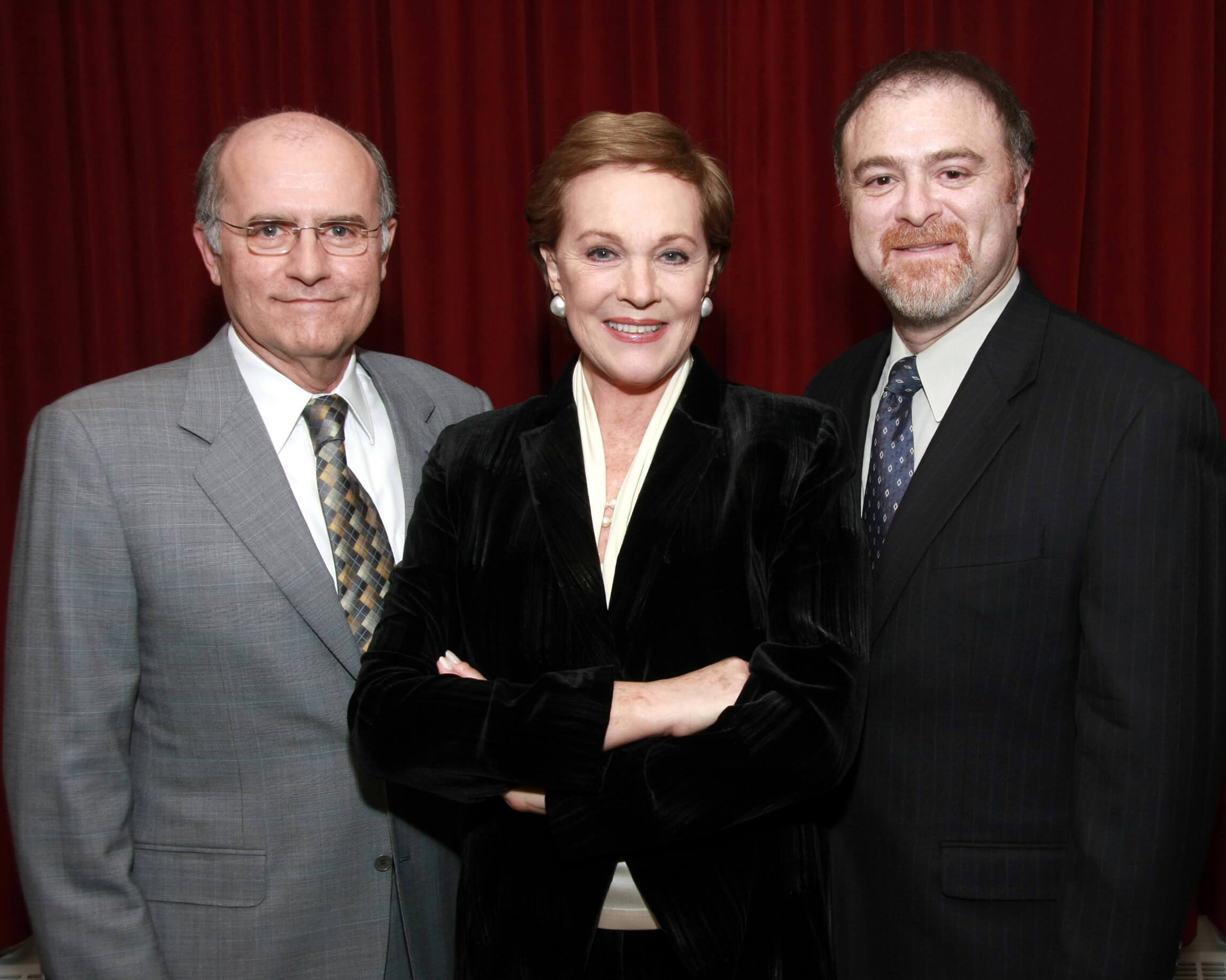 Julie Andrews with Drs. Zeitels and Hillman.