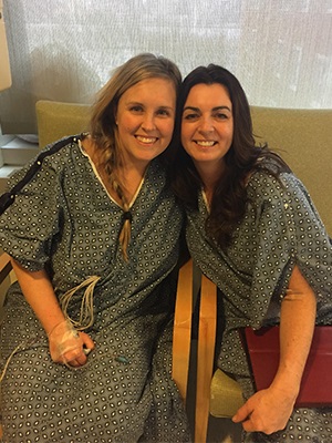 Jill Palermo, patient, and her cousin, Jeanette Bernard, living donor