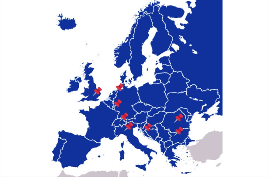 Locations of Europe VMW Participants