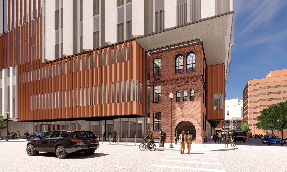 Artist's projection of what the Cambridge Street building will look like. Artist's projection of what the Cambridge Street building will look like.