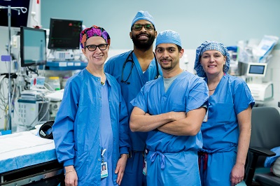 Doctors pose for the camera