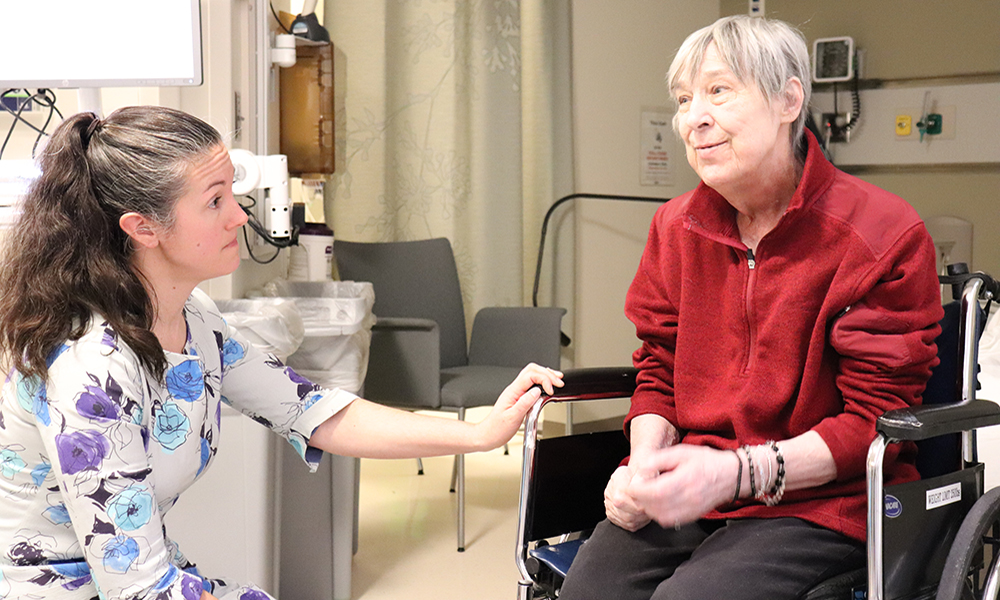 Dr. Kelly Irwin and patient. Dr. Kelly Irwin and patient.