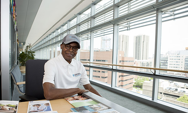 Mac Moore, Mass General Cancer Center Ambassador. Mac greets patients on Yawkey 8, and welcomes patients and staff with a smile. Mac Moore, Mass General Cancer Center Ambassador. Mac greets patients on Yawkey 8, and welcomes patients and staff with a smile.