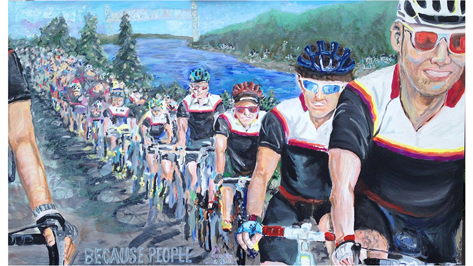 Partners in People Painting, Because People, Oil on Canvas, 62” x 38” Partners in People Painting, Because People, Oil on Canvas, 62” x 38”