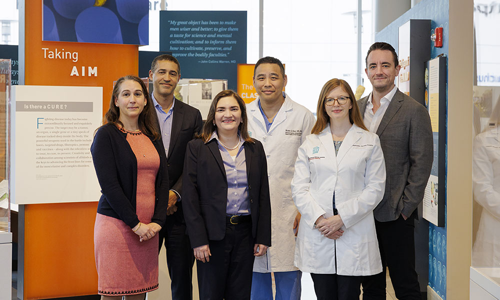 Members of the Mass General Cancer Center INCIPIENT team (from left to right): Elizabeth Gerstner, MD, William Curry, MD, Marcela Maus, MD, PhD, Bryan Choi, MD, PhD, Kathleen Gallagher, PhD and Matthew Frigault, MD. Members of the Mass General Cancer Center INCIPIENT team (from left to right): Elizabeth Gerstner, MD, William Curry, MD, Marcela Maus, MD, PhD, Bryan Choi, MD, PhD, Kathleen Gallagher, PhD and Matthew Frigault, MD.