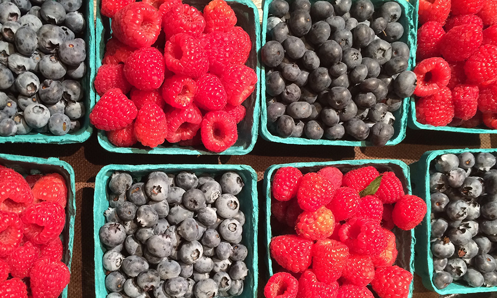 blueberries and raspberries blueberries and raspberries