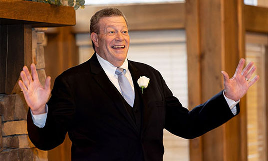 Mike at his daughter Noelle’s wedding.