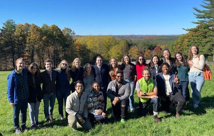 Photo of residents outside in the fall