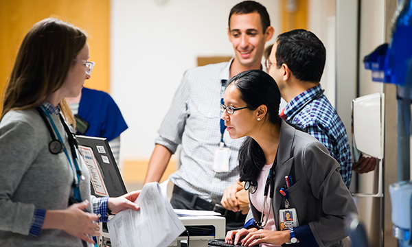 Pediatric residents at work on an inpatient ward at Mass General for Children Pediatric residents at work on an inpatient ward at Mass General for Children