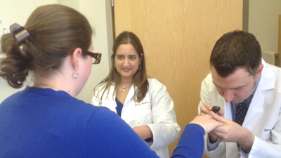 patient in an exam patient in an exam