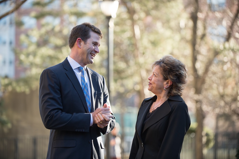Doctor and patient talking outside Doctor and patient talking outside