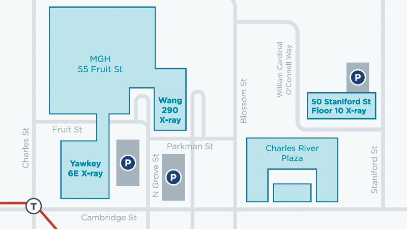 Map of the location of the X-ray suite Map of the location of the X-ray suite