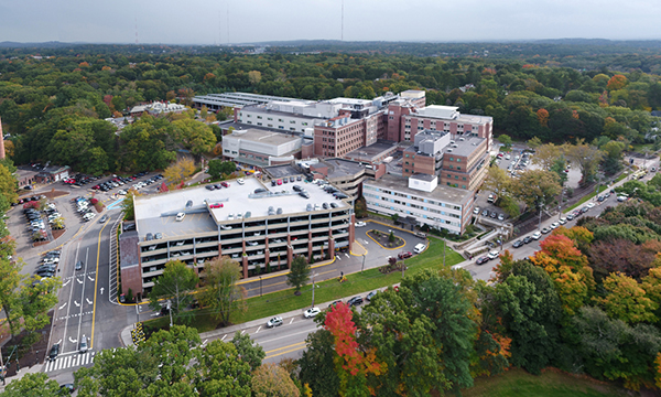 Aerial photo of Newton-Wellesley Hospital