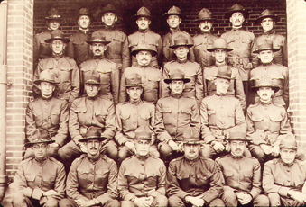 Officers in training at Fort Strong, a U.S. army base in Boston Harbor