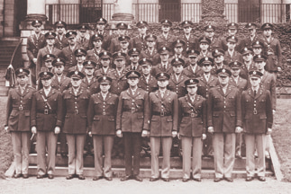 The 6th General Hospital on the Bulfinch steps. The hospital was mobilized on May 15, 1942.