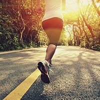 image of a person running on a street