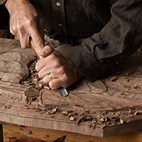 image of a wood worker