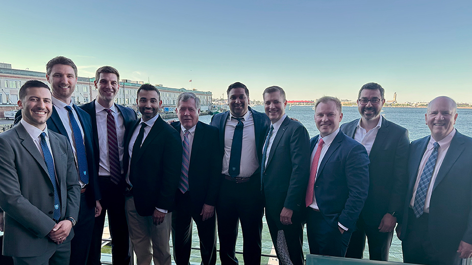 Former and current attending surgeons from the Department of Orthopaedic Surgery’s Hip & Knee Replacement Service pose with the latest cohort of graduating fellows.