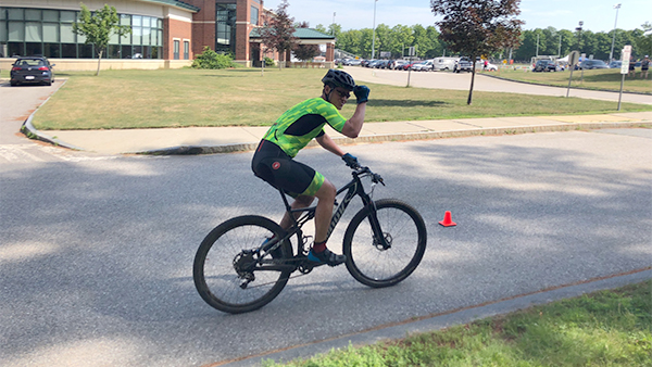 Sasha, a patient of Dr. Mudgal's, back on the bike after successful surgeries Sasha, a patient of Dr. Mudgal's, back on the bike after successful surgeries