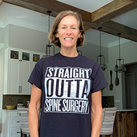 Amy, a patient of Dr. Stuart Hershman, after a successful complex spine surgery